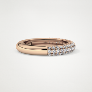 Beautiful Half Eternity Wedding Band with 0.68 CT Round Cut Moissanite 19