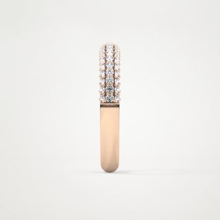Beautiful Half Eternity Wedding Band with 0.68 CT Round Cut Moissanite 20