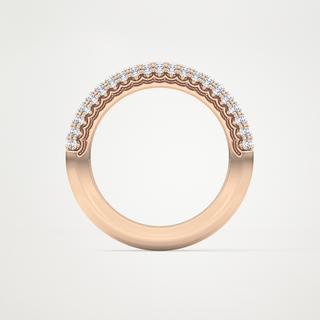 Beautiful Half Eternity Wedding Band with 0.68 CT Round Cut Moissanite 24