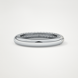 Beautiful Half Eternity Wedding Band with 0.68 CT Round Cut Moissanite 2