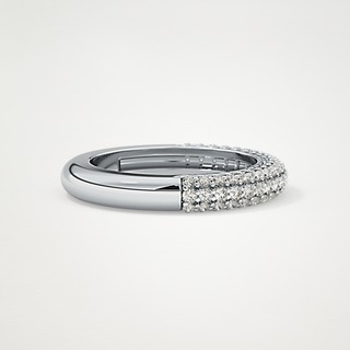 Beautiful Half Eternity Wedding Band with 0.68 CT Round Cut Moissanite 3