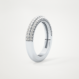 Beautiful Half Eternity Wedding Band with 0.68 CT Round Cut Moissanite 5
