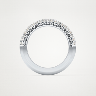 Beautiful Half Eternity Wedding Band with 0.68 CT Round Cut Moissanite 8