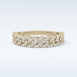 Beautiful Half Eternity Wedding Band with 0.37 CT Round Cut Moissanite