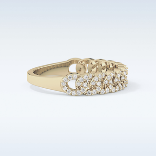 Beautiful Half Eternity Wedding Band with 0.37 CT Round Cut Moissanite