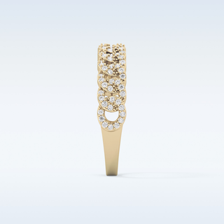 Beautiful Half Eternity Wedding Band with 0.37 CT Round Cut Moissanite