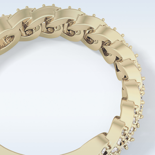 Beautiful Half Eternity Wedding Band with 0.37 CT Round Cut Moissanite
