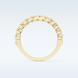 Beautiful Half Eternity Wedding Band with 0.37 CT Round Cut Moissanite