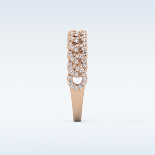 Beautiful Half Eternity Wedding Band with 0.37 CT Round Cut Moissanite