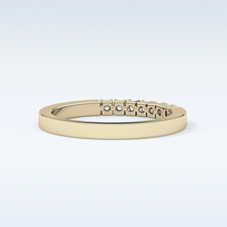 Beautiful Multi Stone Wedding Band with 0.24 CT Round Cut Moissanite