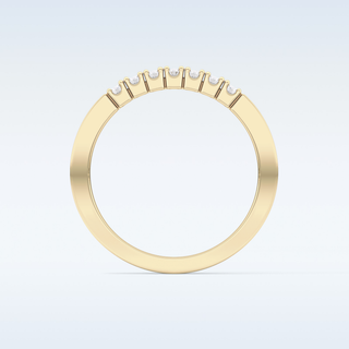 Beautiful Multi Stone Wedding Band with 0.24 CT Round Cut Moissanite