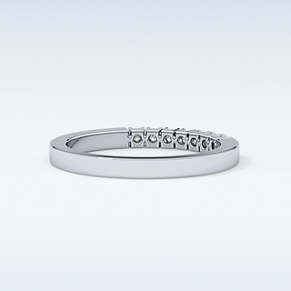 Beautiful Multi Stone Wedding Band with 0.24 CT Round Cut Moissanite