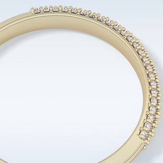 Beautiful Half Eternity Wedding Band with 0.27 CT Round Cut Moissanite