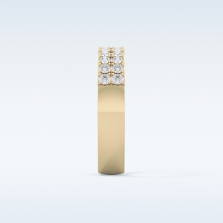 Beautiful Half Eternity Wedding Band with 0.77 CT Round Cut Moissanite