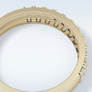 Beautiful Half Eternity Wedding Band with 0.77 CT Round Cut Moissanite