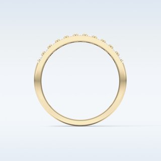 Beautiful Half Eternity Wedding Band with 0.77 CT Round Cut Moissanite