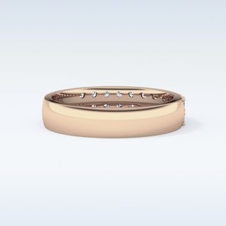 Beautiful Half Eternity Wedding Band with 0.77 CT Round Cut Moissanite