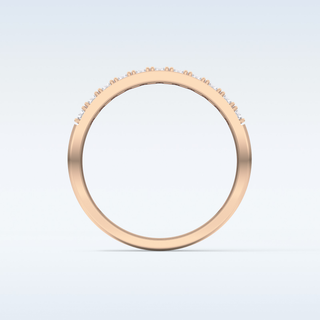 Beautiful Half Eternity Wedding Band with 0.77 CT Round Cut Moissanite
