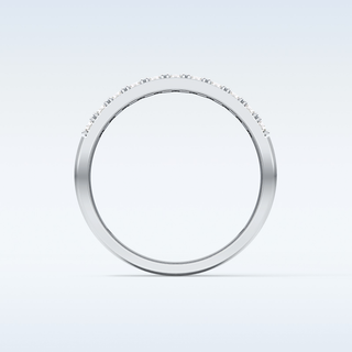 Beautiful Half Eternity Wedding Band with 0.77 CT Round Cut Moissanite