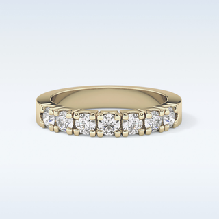 Beautiful Half Eternity Wedding Band with 1.03 CT Round Cut Moissanite