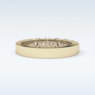 Beautiful Half Eternity Wedding Band with 1.03 CT Round Cut Moissanite