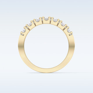 Beautiful Half Eternity Wedding Band with 1.03 CT Round Cut Moissanite
