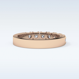 Beautiful Half Eternity Wedding Band with 1.03 CT Round Cut Moissanite