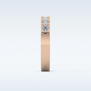 Beautiful Half Eternity Wedding Band with 1.03 CT Round Cut Moissanite