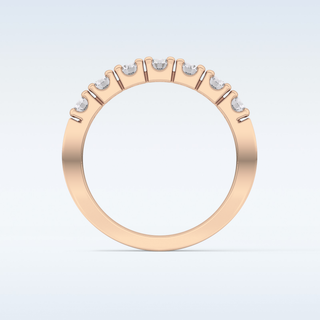 Beautiful Half Eternity Wedding Band with 1.03 CT Round Cut Moissanite