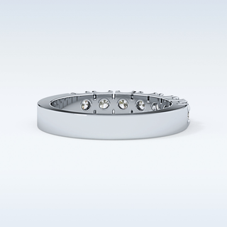 Beautiful Half Eternity Wedding Band with 1.03 CT Round Cut Moissanite