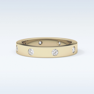 Beautiful Dainty Wedding Band with 0.59 CT Round Cut Moissanite