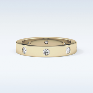 Beautiful Dainty Wedding Band with 0.59 CT Round Cut Moissanite