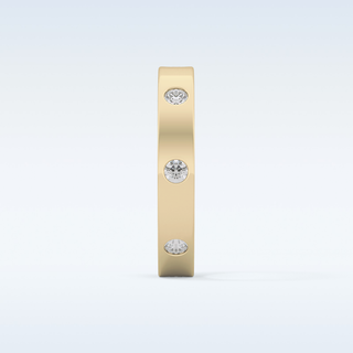 Beautiful Dainty Wedding Band with 0.59 CT Round Cut Moissanite