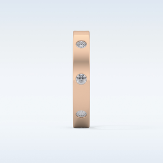 Beautiful Dainty Wedding Band with 0.59 CT Round Cut Moissanite
