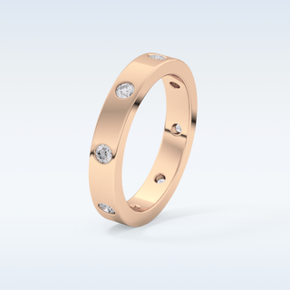 Beautiful Dainty Wedding Band with 0.59 CT Round Cut Moissanite