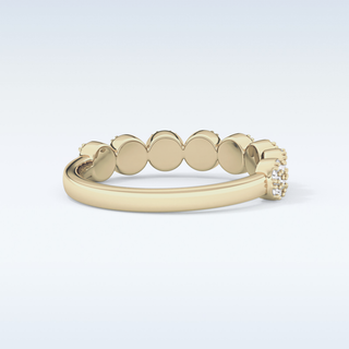 Beautiful Half Eternity Wedding Band with 0.46 CT Round Cut Moissanite