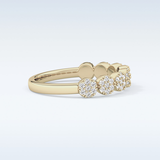 Beautiful Half Eternity Wedding Band with 0.46 CT Round Cut Moissanite