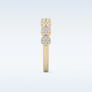 Beautiful Half Eternity Wedding Band with 0.46 CT Round Cut Moissanite