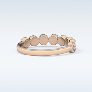 Beautiful Half Eternity Wedding Band with 0.46 CT Round Cut Moissanite