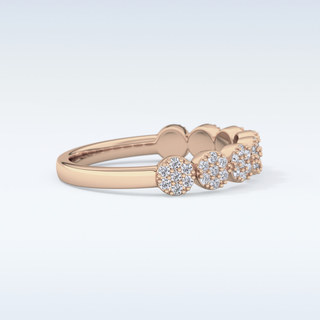 Beautiful Half Eternity Wedding Band with 0.46 CT Round Cut Moissanite
