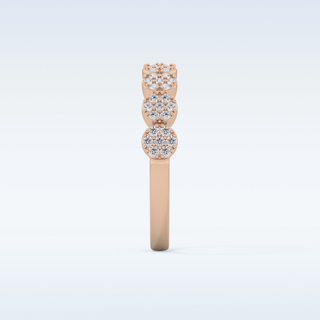 Beautiful Half Eternity Wedding Band with 0.46 CT Round Cut Moissanite