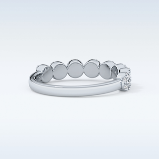 Beautiful Half Eternity Wedding Band with 0.46 CT Round Cut Moissanite
