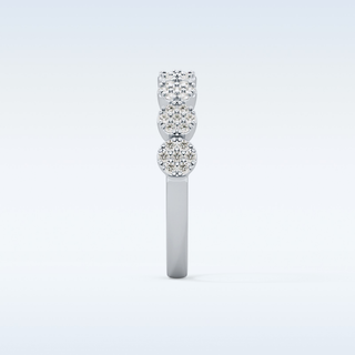 Beautiful Half Eternity Wedding Band with 0.46 CT Round Cut Moissanite