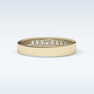 Beautiful Half Eternity Wedding Band with 0.6 CT Round Cut Moissanite
