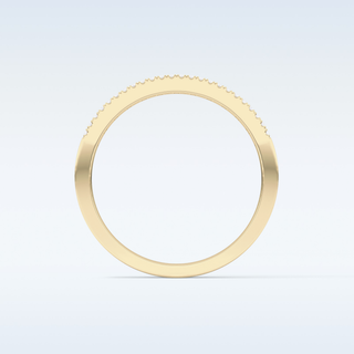 Beautiful Half Eternity Wedding Band with 0.6 CT Round Cut Moissanite