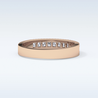 Beautiful Half Eternity Wedding Band with 0.6 CT Round Cut Moissanite