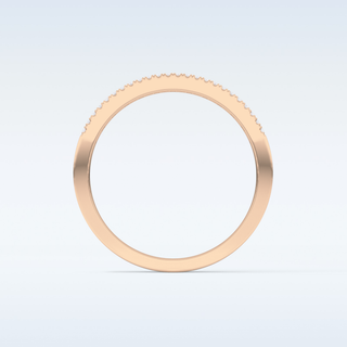 Beautiful Half Eternity Wedding Band with 0.6 CT Round Cut Moissanite