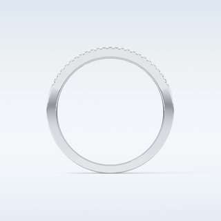 Beautiful Half Eternity Wedding Band with 0.6 CT Round Cut Moissanite