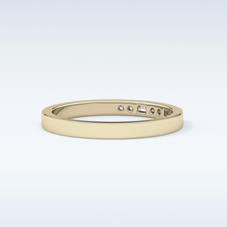 Beautiful Alternative Setting Wedding Band with 0.31 CT Round & Baguette Cut Moissanite