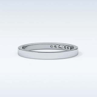 Beautiful Alternative Setting Wedding Band with 0.31 CT Round & Baguette Cut Moissanite